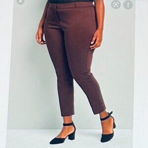 Lane Bryant Madison Slim Ankle Pants in Mulberry Wine (16) New With Tags